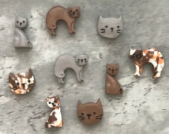 Chocolate Cats | Cat Lovers | Feline Gift |  Milk Chocolate | White Chocolate | Mint Chocolate | Halloween Cat Treats | Chocolate Cat Gift