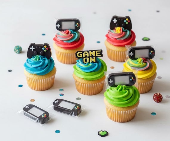 Chocolate Game Controllers | 10 Individually Wrapped Video Game Controllers | Gamer Cake Toppers | Gamer Themed Birthday Party | Game On