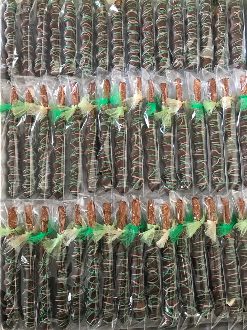 Camo Caramel Pretzel Rods Individually Wrapped Hunting Camouflage