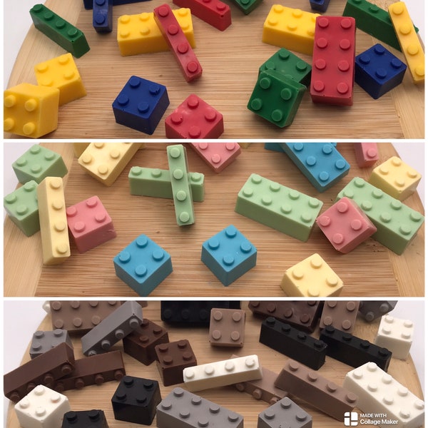 Chocolate Building Blocks | Chocolate Bricks | Minifigure Party Favors | Classic | Neutral | Military Camo | Look just like the real thing!