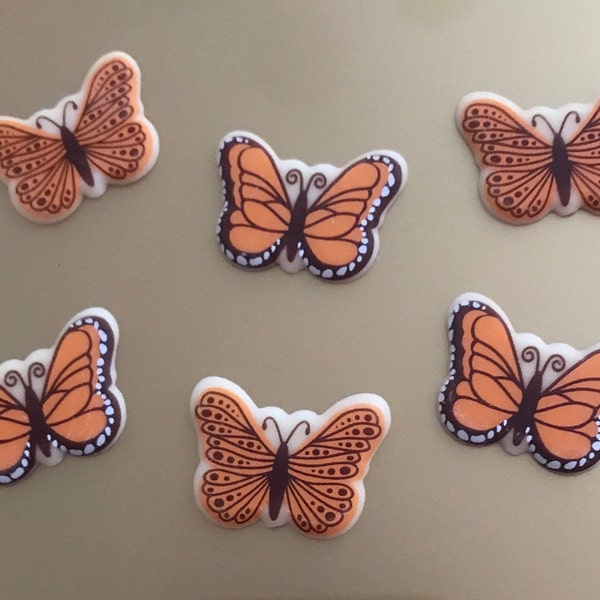 Chocolate Monarch Butterflies 1 inch 2 designs 12pk