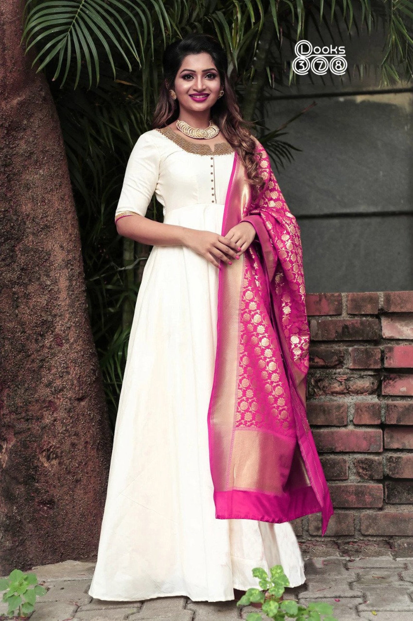dupatta style with anarkali suit
