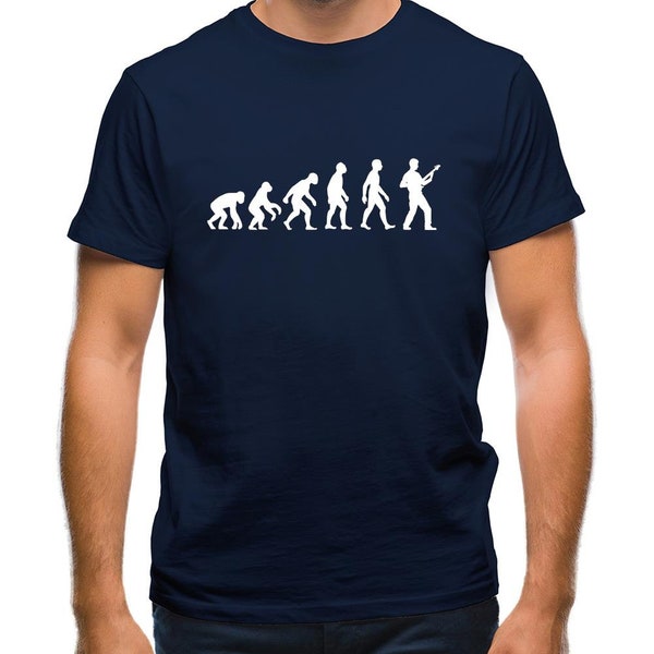 T-shirt da uomo Evolution Of Man bassista