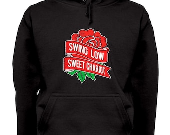 Sudadera con capucha unisex Swing Low Sweet Chariot para hombre, mujer y niño, regalo de Rugby England 6 Six Player Fan Nations Love League Union