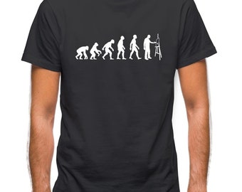 Evolutie van de mens kunstenaar heren T-shirt