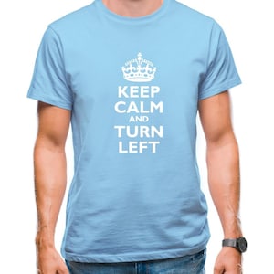 Blijf kalm en draai links Heren T-shirt