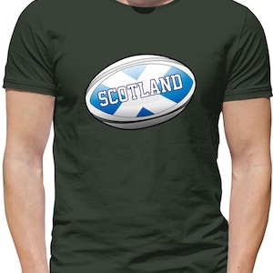 Scotland Flag Rugby Ball - Mens Womens Kids T-Shirt - Scottish 6 League Nations Six World Cup Union Ball Player Love Fan Gift Present