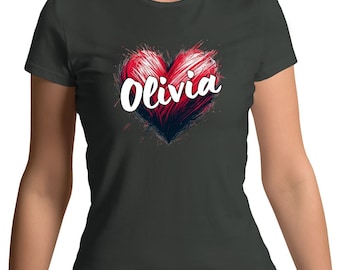 Love Heart Olivia - Camiseta masculina feminina infantil - Fan Tour Love Rodrigo Presente Presente Letras Canção Show Concerto