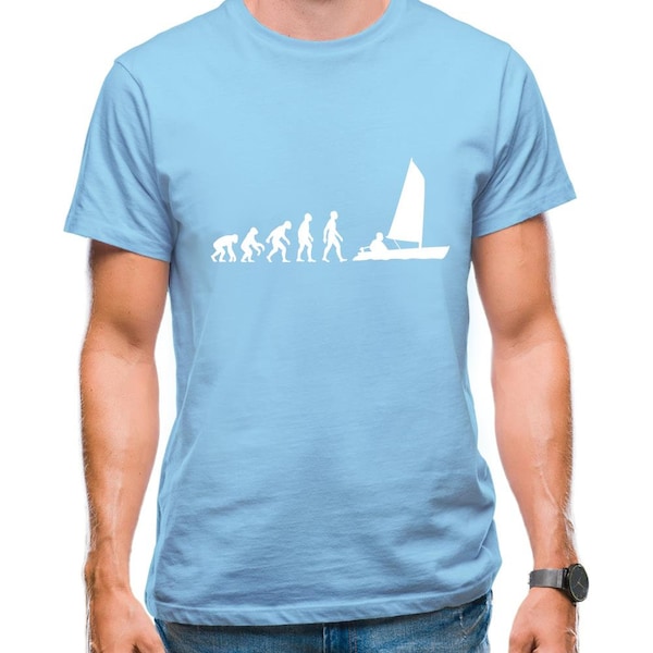 Evolution Of Man Sailing T-shirt homme