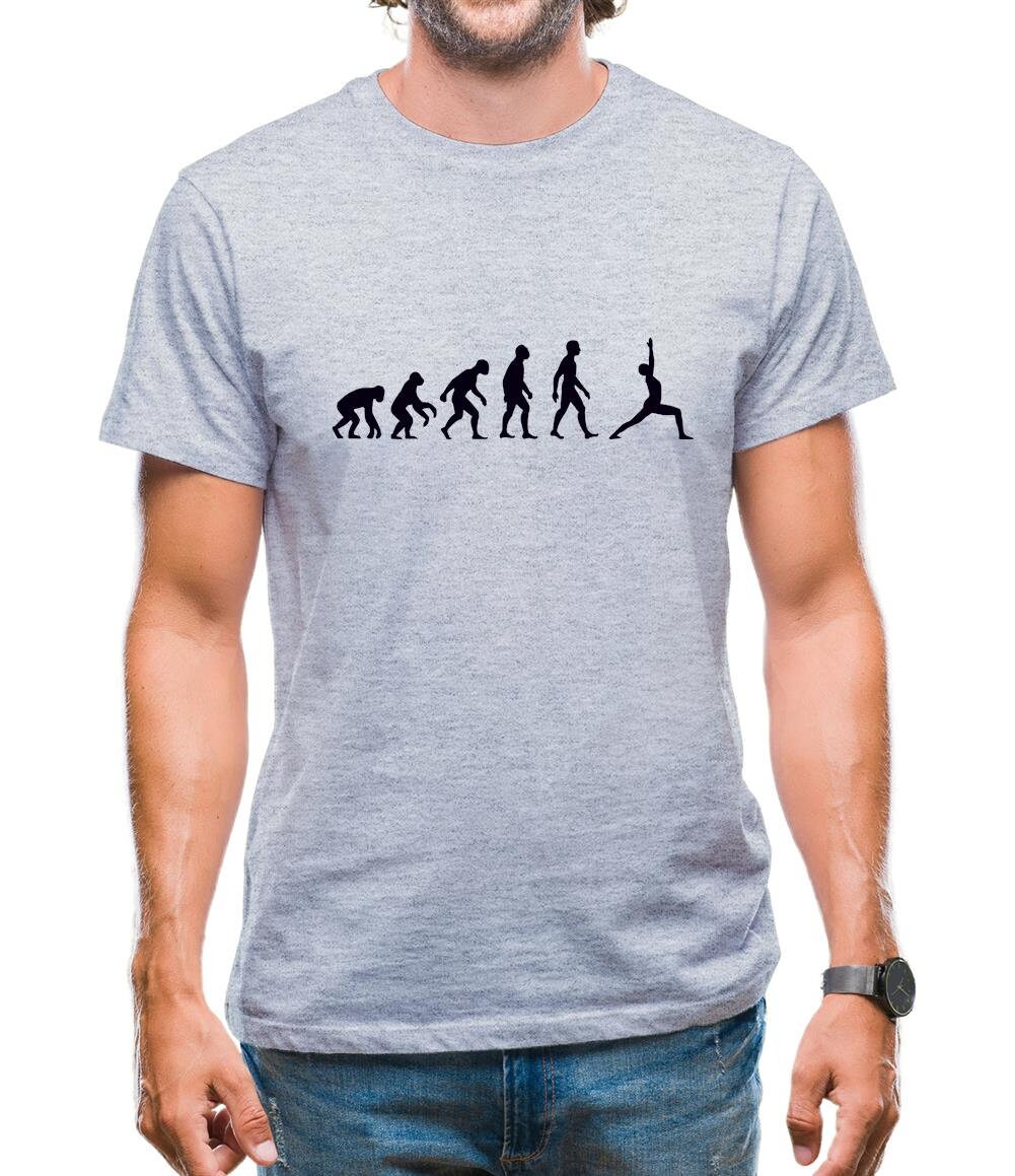 Evolution of Man Yoga Mens T-shirt - Etsy