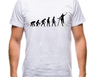 Evolutie van de mens Diy heren T-shirt