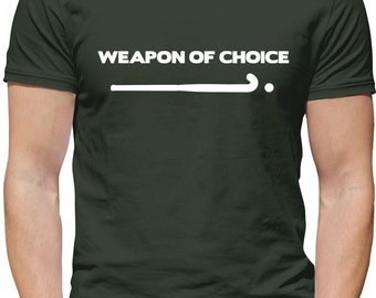 Hockey sobre césped - Camiseta para hombres y mujeres para niños - Arma preferida para jugadores, aficionados - Camisa deportiva unisex - Idea de regalo para amantes del hockey sobre césped