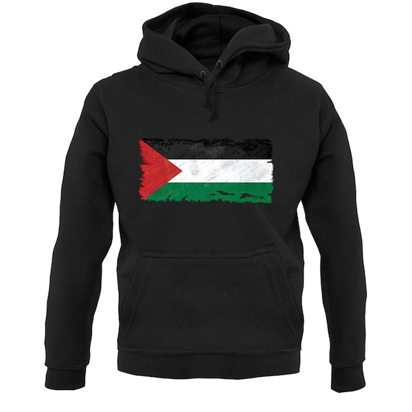 Palestine Grunge Style Flag Unisex Hoodie gaza state of gift present