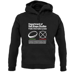Rugby Ball Shape Unisex Hoodie
