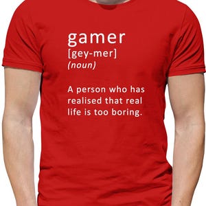 Funny Definition Gamer Gaming - T-shirt homme femme enfant - dictionnaire ordinateur console cadeau en ligne cadeau pour lui elle
