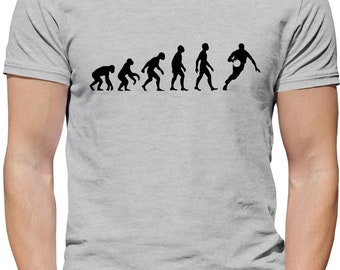 Evolutie van Man basketbal heren T-shirt