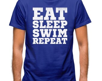 Eat Sleep Swim Repeat Mens T-Shirt