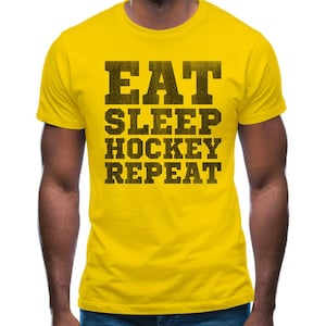 Eat Sleep Hockey Repeat Mens T-Shirt