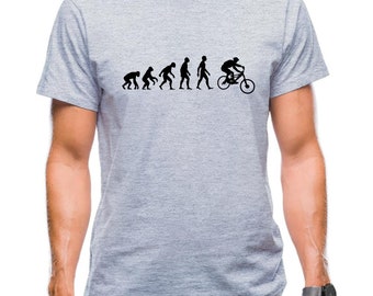Evolution Of Man Mountain Bike Mens T-Shirt