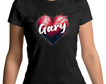 Love Heart Gary – Herren Damen Kinder T-Shirt – Barlow Present Fan Geschenk Gary Konzert Sänger Song Take That Present Geschenk Liebe