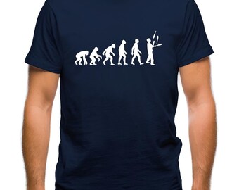 Evolutie van de mens jongleur heren T-shirt