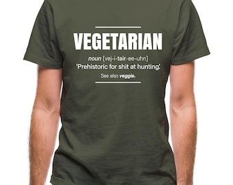 Vegetarian Definition Funny Mens Slogan T-Shirt