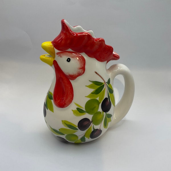 Italian Rooster Pitchers in Multiple Designs