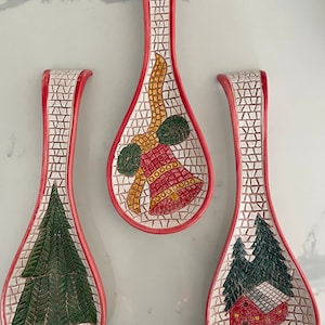Christmas Mosaic Spoon Rests