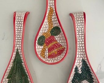 Christmas Mosaic Spoon Rests