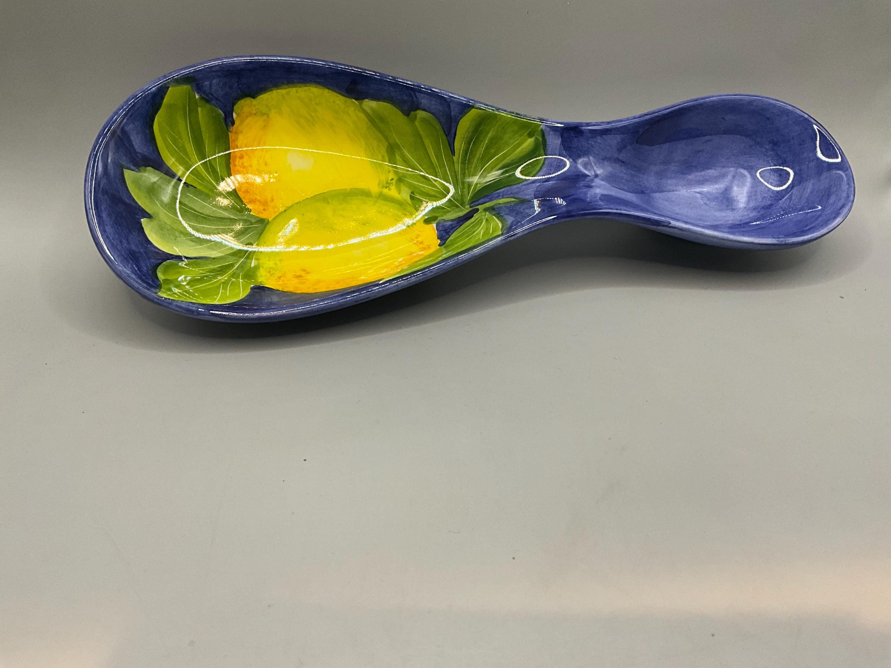 Hand-painted Italian Spoon Rest: Kitchen Utensil Holder, 11 Inch - Etsy