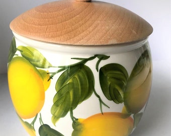 Large Biscotti Jar w/ Lemons Made in Italy