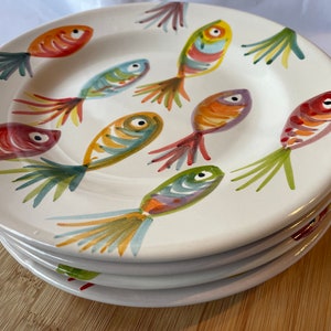 Vietri Fish Plates Set of 4