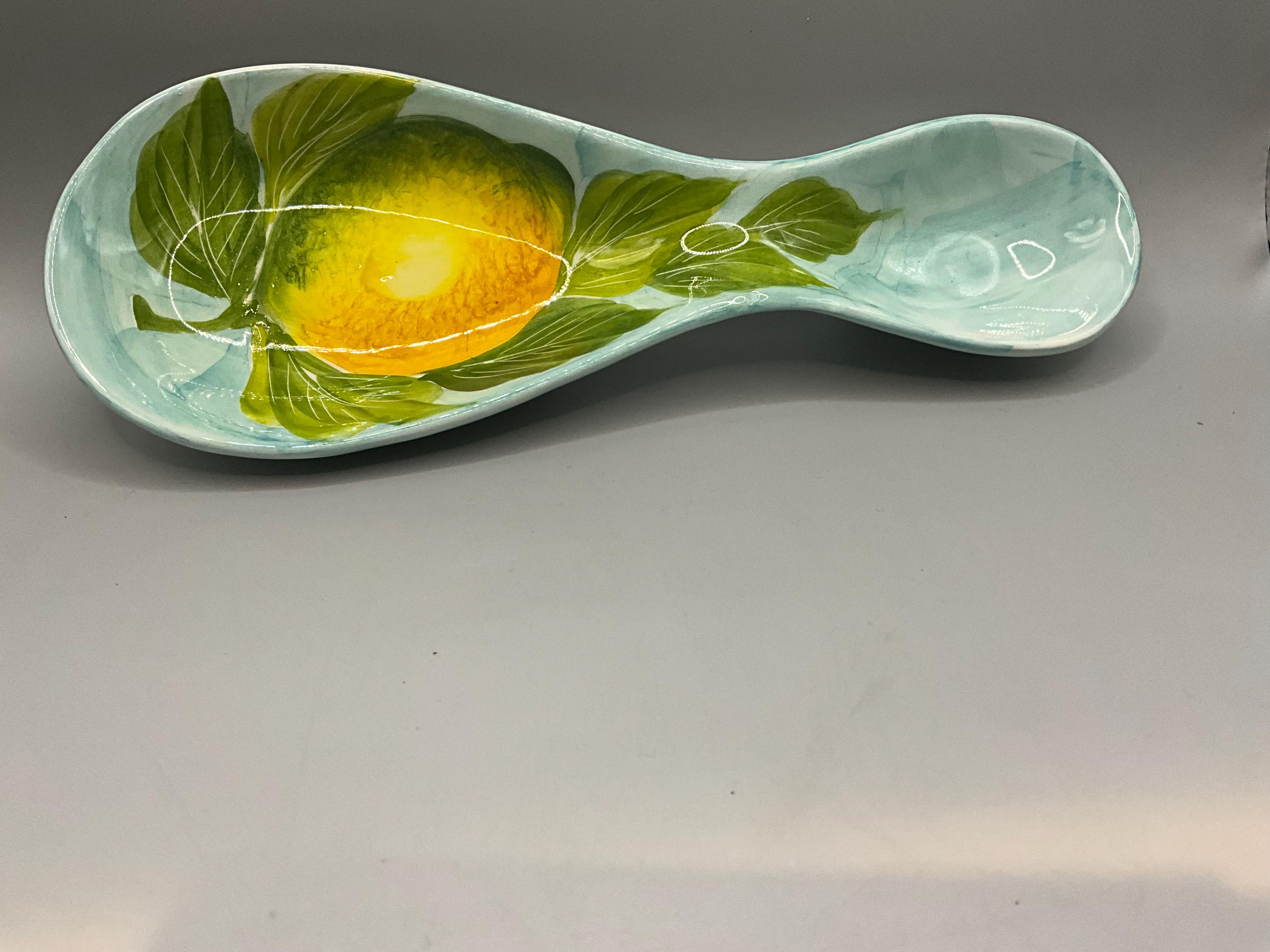 Hand-painted Italian Spoon Rest: Kitchen Utensil Holder, 11 Inch - Etsy