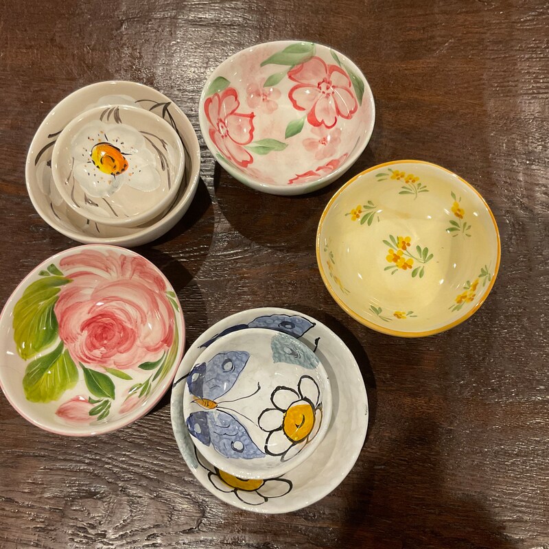 Floral Handpainted Bowls - Etsy