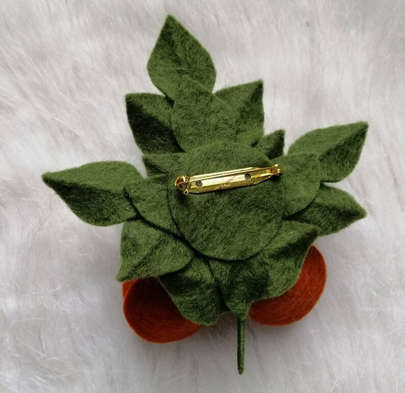 Felted Brooch Rose Pin Felt Flower Brooch Felt Flower Brooch Etsy
