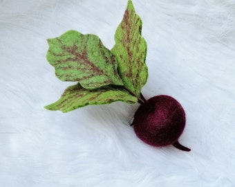 Felted beet brooch Felt vegetables Beet felted brooch Felt beet brooch Beet wool brooch Vegetable brooch Funny brooch Felted brooch Beet pin