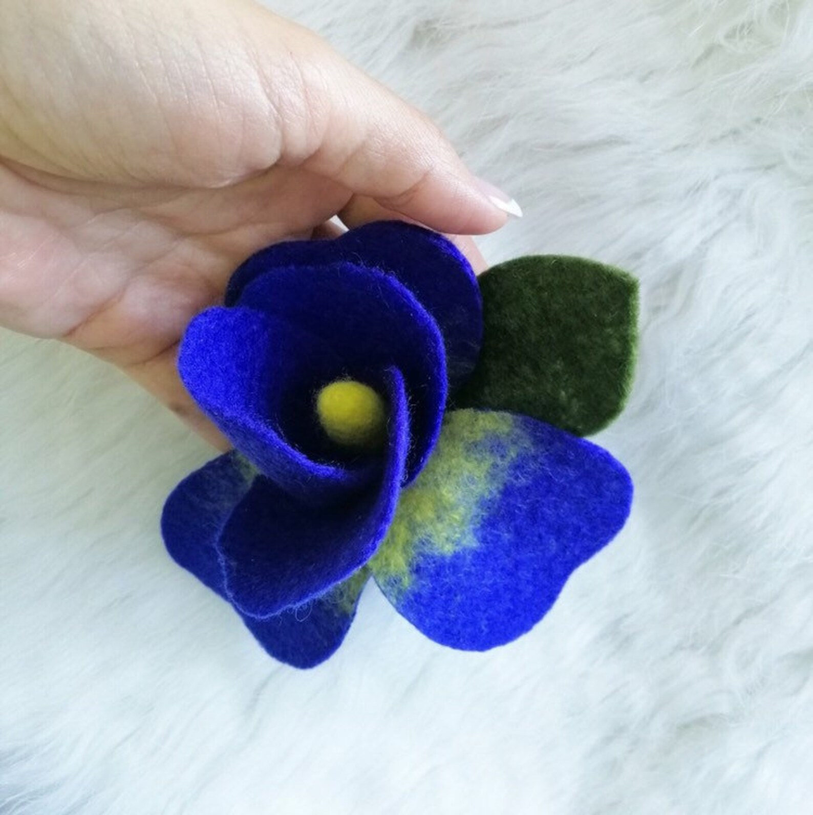 Iris Brooch Felted Flower Brooch Iris Pin Felted Women Etsy