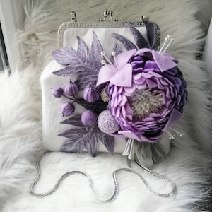 Sac renoncules Sac feutrée Sac à main pour femme Sac à fleurs Sac à main en feutre Sac à main en feutre avec fleurs Sac à main pour femme Sac à fleurs Sac à main en feutre Sac végétalien