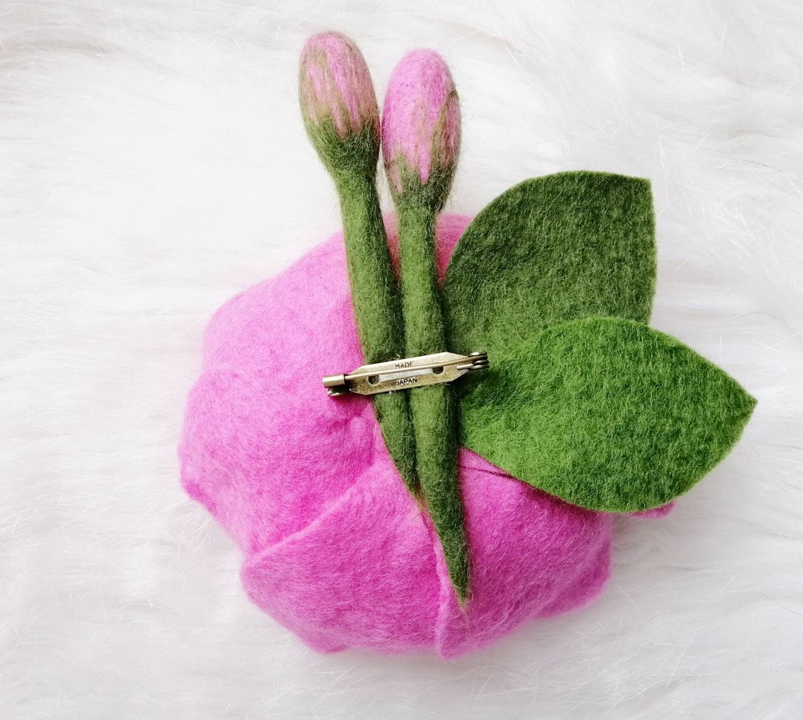 Felted Flower Brooch Pink Felted Pin Felted Jewelry Womens Pin Etsy
