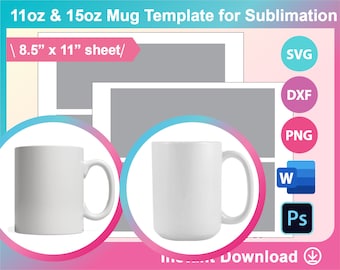 Download Mug Template Svg Etsy