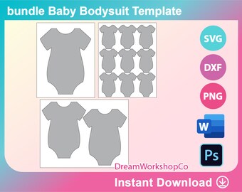 Download Ms Word Png Svg Dxf Psd 8 5x11 Sheet Bundle Baby Bodysuit Template Instant Download Printable Labels Stickers Labels Tags