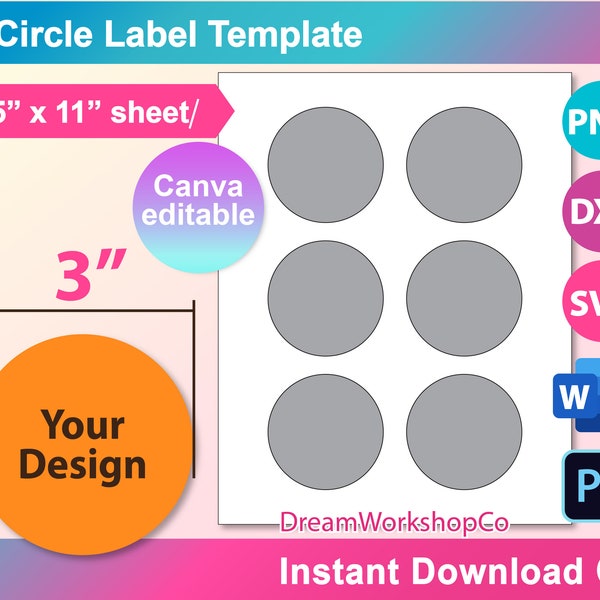 Circle Labels Etsy Circle Labels Etsy