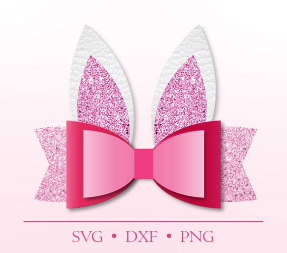 Easter Bow Bunny Bow SVG Bunny Ear Bow Svg PNG and SVG - Etsy