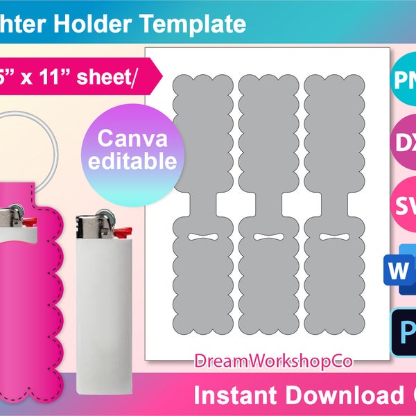 Clipper Lighter Template Etsy