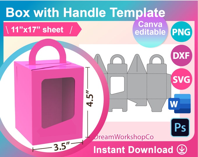 Handle Gift Box Layout This item is unavailable - Etsy