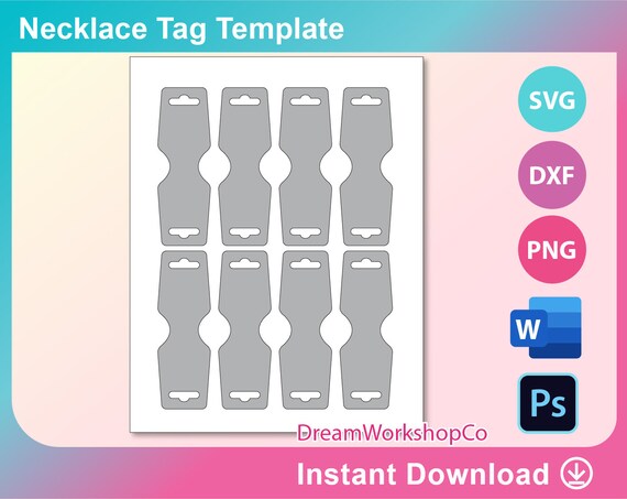 Bracelet Card Display Template Necklace Display Template - Etsy