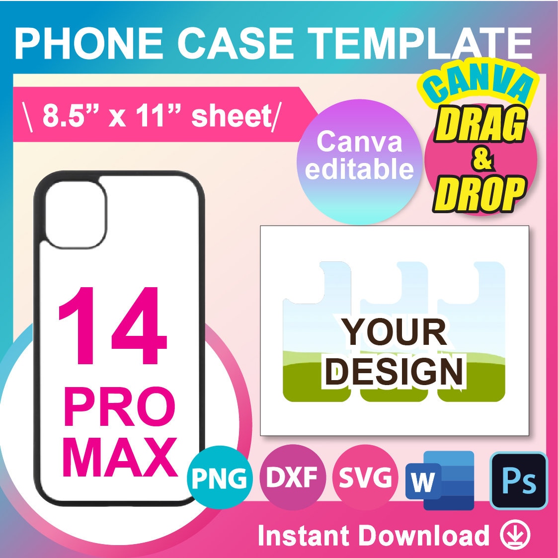 Miniature iPhone 14 Box/pro Template, Printable Ornament Template 