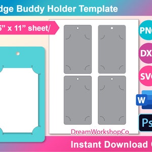 ID Badge Display Card Template Id Badge Holder Canva SVG - Etsy