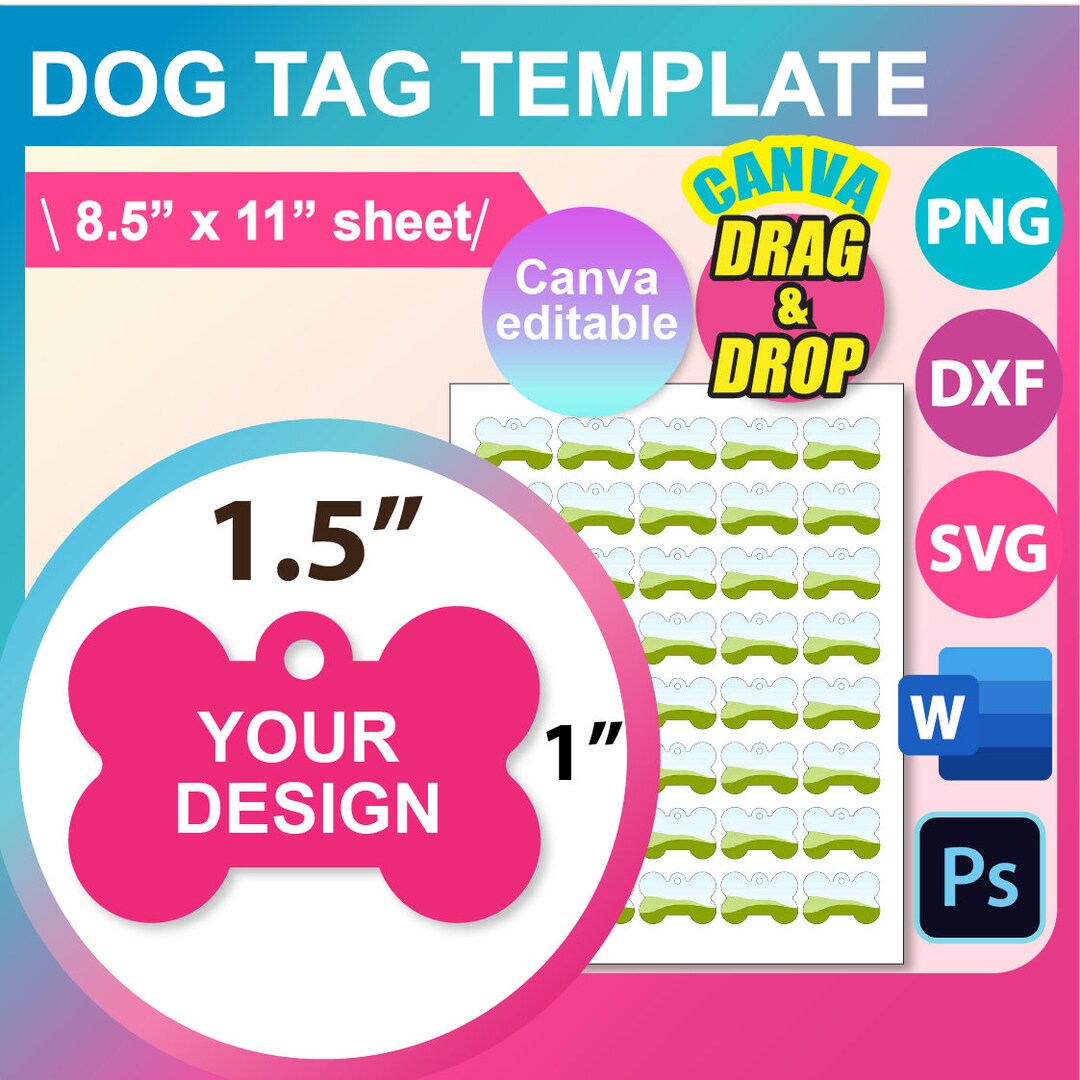 DIGITAL Sublimation Dog Bone Tag / Dog Bone Sublimation Tag / Dog Tag  Sublimation / Keychain Sublimation / Keychain Template /dog Tag Design -   Israel