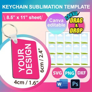 1.9 Sublimation Keychains by Make Market®, 4ct.